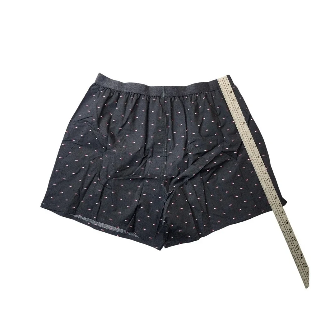 Tommy Hilfiger Men's One Woven Boxer Short Flag Tommy Black Size XL